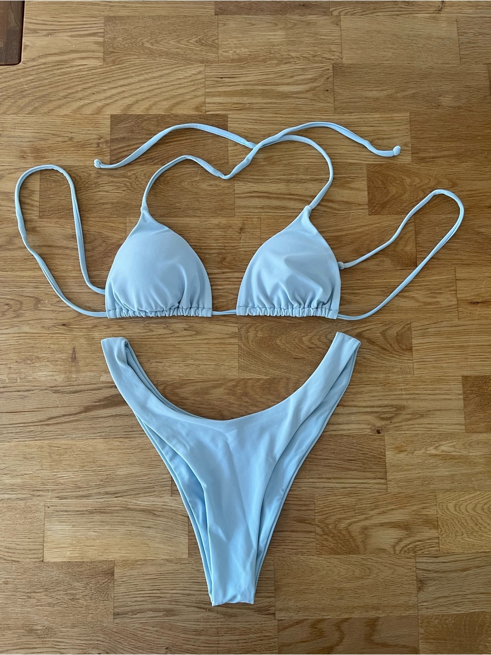 Grey Bandit “Surf Break” Swim Suit Bikini Set, Triangle Top S + Bottom M